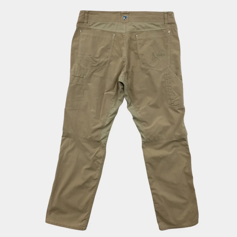 Kuhl Radikl Khaki Tan Mens Performance Hiking Outdoor Pants 36x32